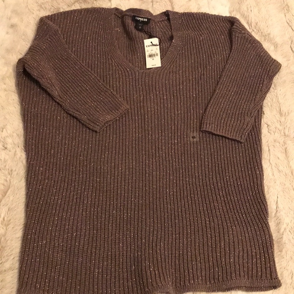 Express metallic knit sweater size XS